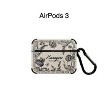 white floral retro style airpods case