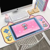 Pink Bear Desk Mat