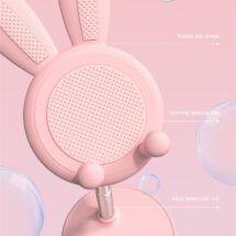 cute pink bunny ear phone stand