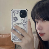 yami kawaii retro flower phone case