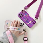 kawaii sailor moon phone case with wrist band and lanyard