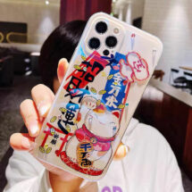 kawaii glitter lucky cat phone case