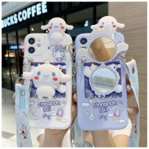 cinnamoroll phone case with 3d figure mirror