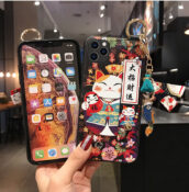 lucky cat phone case with holder