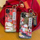 lucky cat phone case with holder