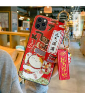 lucky cat phone case with holder