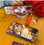 lucky cat phone case with holder