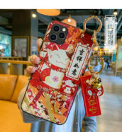 lucky cat phone case with holder