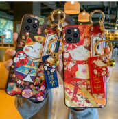 lucky cat phone case with holder