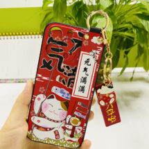 lucky cat phone case with holder