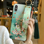 kawaii blossom phone case with holder