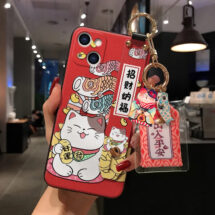 lucky cat phone case with phone stand