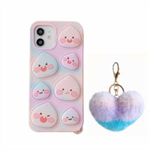 phone case with plush heart