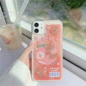 kawaii peach phone case