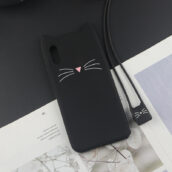 Cat ears phone case with plush