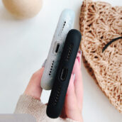 Cat ears phone case with plush