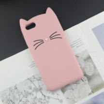 Cat ears phone case with plush