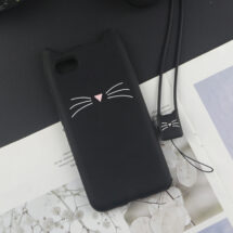 Cat ears phone case with plush