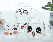 cute anime face glass