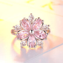 kawaii purple blossom ring